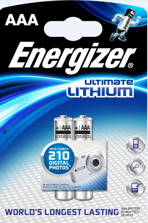 Picture of 2629-Energizer Battery AAA-LR03 Ultimate Lith 2-pack